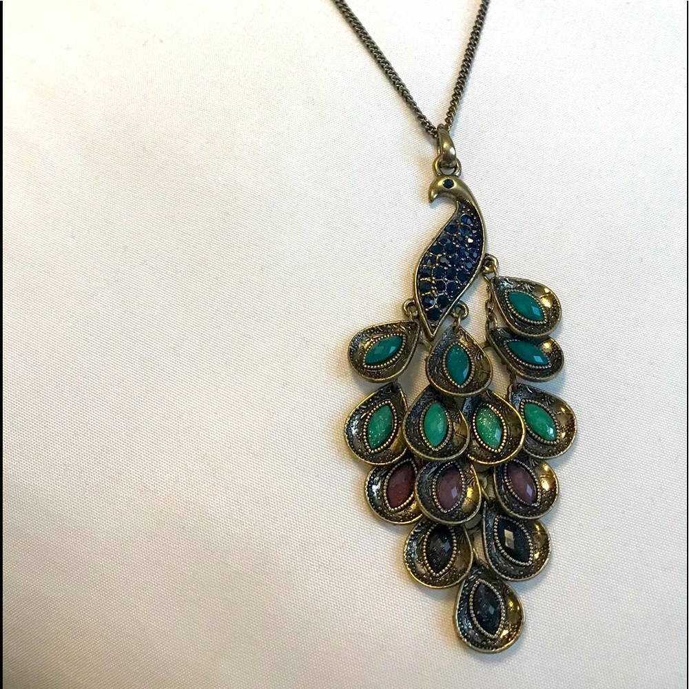 Peacock necklace
